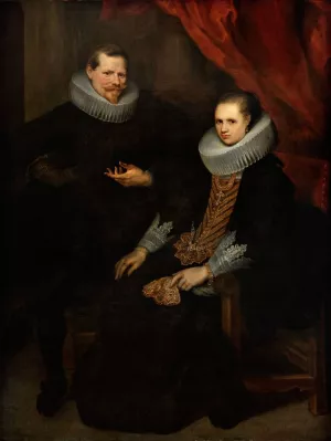 Double portrait of a married couple by Cornelis De Vos Oil Painting