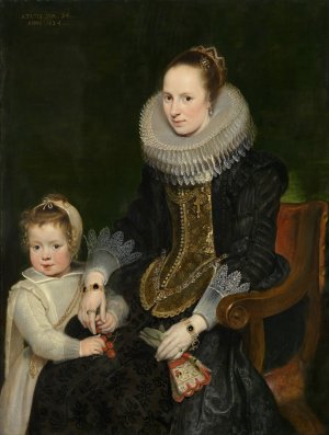 Mother and child by Cornelis De Vos Oil Painting