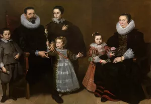 Portrait of a Family by Cornelis De Vos Oil Painting