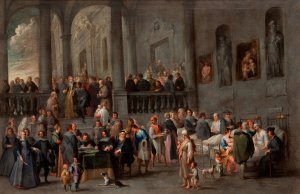To Visit the Sick by Cornelis De Wael Oil Painting