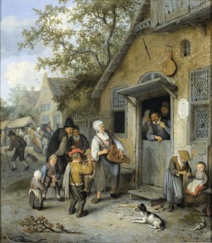 Country Kermis by Cornelis Dusart Oil Painting