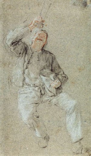 Young Man with a Raised Glass Oil painting by Cornelis Dusart