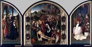 Crucifixion Altarpiece by Cornelis Engebrechtsz. - Oil Painting Reproduction