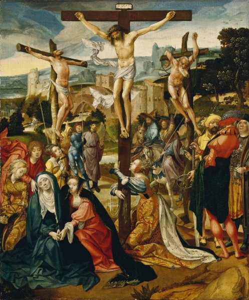 The Crucifixion by Cornelis Engebrechtsz - Hand-Painted Oil Painting Reproduction