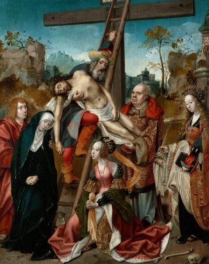 The Deposition by Cornelis Engebrechtsz Oil Painting