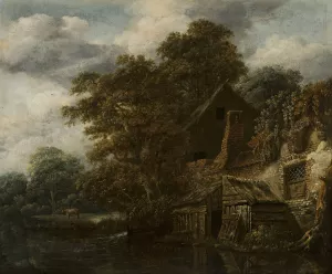 Landscape with a mill by Cornelis Gerritsz Decker Oil Painting