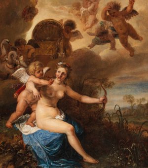 Venus Taking Away Cupid's Bow by Cornelis Holsteyn Oil Painting