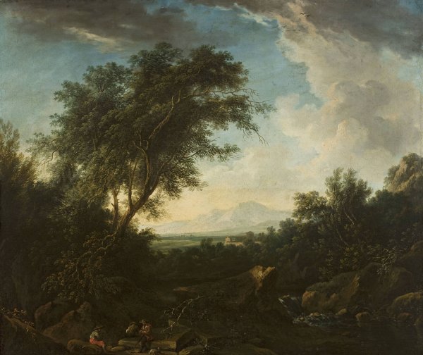 Landscape by Cornelis Huysmans - Hand-Painted Oil Painting Reproduction
