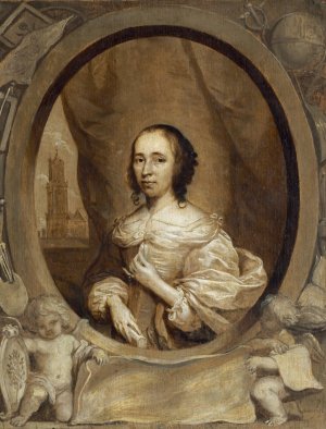 Anna Maria van Schurman by Cornelis Jonson Van Ceulen Oil Painting