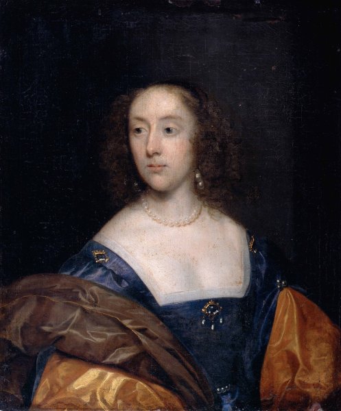 Main Product Photo of Portrait of a Lady in Blue Painting by Cornelis Jonson Van Ceulen