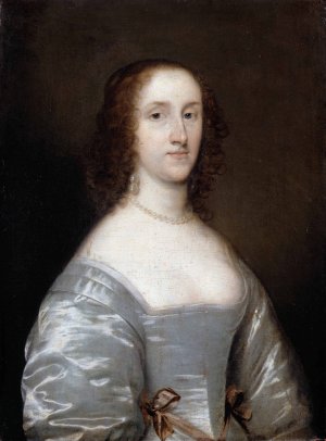 Portrait of a Lady in White by Cornelis Jonson Van Ceulen Oil Painting