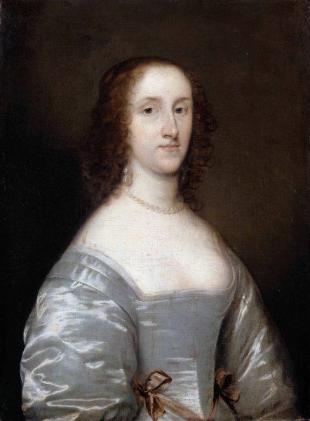 Main Product Photo of Portrait of a Lady in White Painting by Cornelis Jonson Van Ceulen