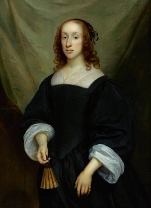 Portrait of a Lady by Cornelis Jonson Van Ceulen Oil Painting