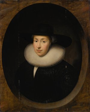 Portrait of a Lady by Cornelis Jonson Van Ceulen Oil Painting