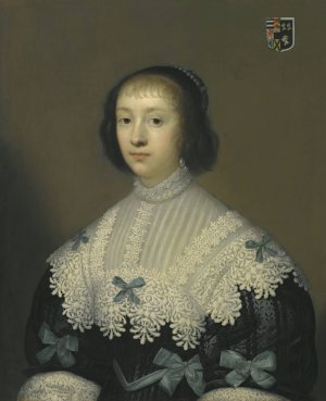 Portrait of Margaret, Lady Hungerford by Cornelis Jonson Van Ceulen Oil Painting