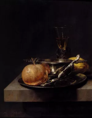 Still-Life with Silver Cup by Cornelis Kick - Oil Painting Reproduction