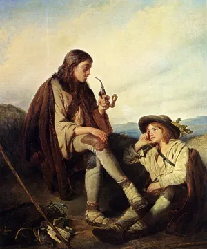 At Rest by Cornelis Kruseman Oil Painting