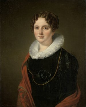 Marie Allebe-Herckenrath, Grandmother of the Painter August Allebe by Cornelis Kruseman Oil Painting