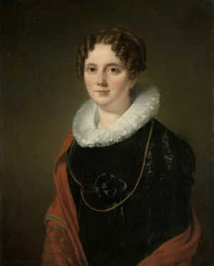 Marie Allebe-Herckenrath, Grandmother of the Painter August Allebe by Cornelis Kruseman Oil Painting