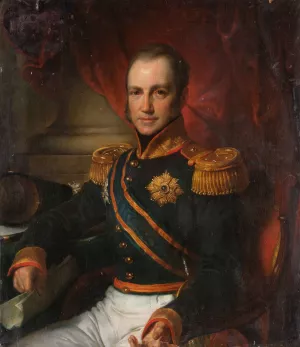Portrait of Godart Alexander Gerard Philip, Baron van der Capellen, Governor-General of the Dutch East Indies by Cornelis Kruseman Oil Painting