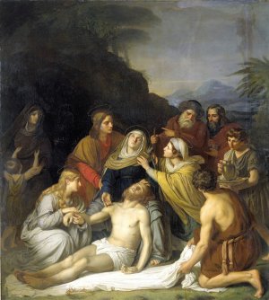 The Entombment by Cornelis Kruseman Oil Painting