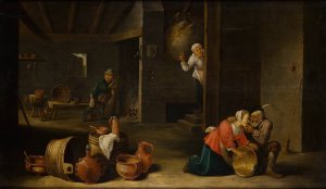 Unpleasant Surprise by Cornelis Mahu Oil Painting