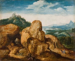 Landscape with the Flight to Egypt by Cornelis Massijs Oil Painting