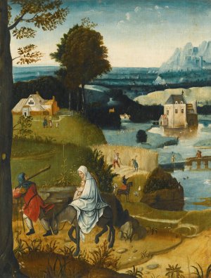 The Flight Into Egypt by Cornelis Massys (Follower) Oil Painting