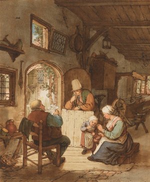 Der Zeitungsleser by Cornelis Ploos Van Amstel Oil Painting