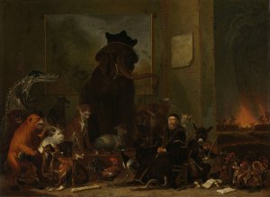 Satire on the trial of Johan van Oldenbarneveldt by Cornelis Saftleven Oil Painting