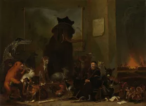 Satire on the trial of Johan van Oldenbarneveldt by Cornelis Saftleven Oil Painting