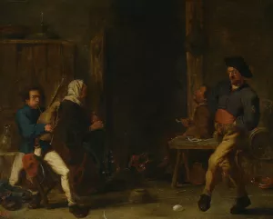 Scene in a tavern by Cornelis Saftleven Oil Painting