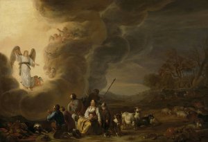 The Annunciation to the Shepherd by Cornelis Saftleven Oil Painting