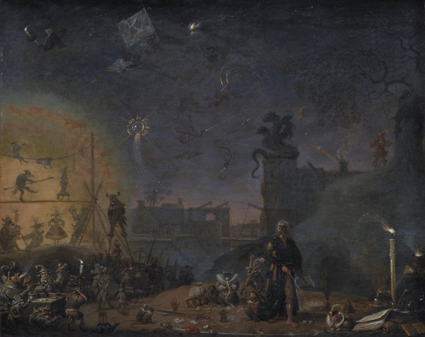 The Vision of the Sunday Child  by Cornelis Saftleven - Hand-Painted Oil Painting Reproduction
