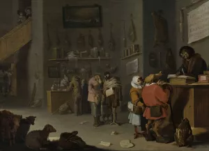 Who Sues for a Cow by Cornelis Saftleven Oil Painting