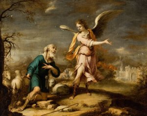 Shepherd and Archangel in an Extensive Landscape by Cornelis Schut Iii Oil Painting