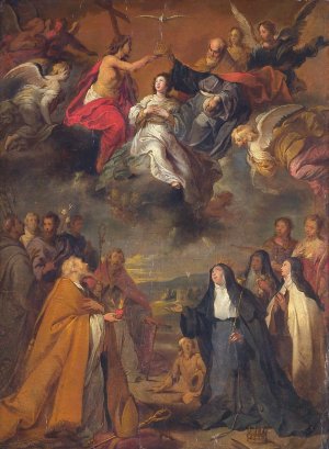 The Coronation of the Virgin by Cornelis Schut Oil Painting