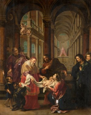 The Purification of Mary at the Temple by Cornelis Schut Oil Painting