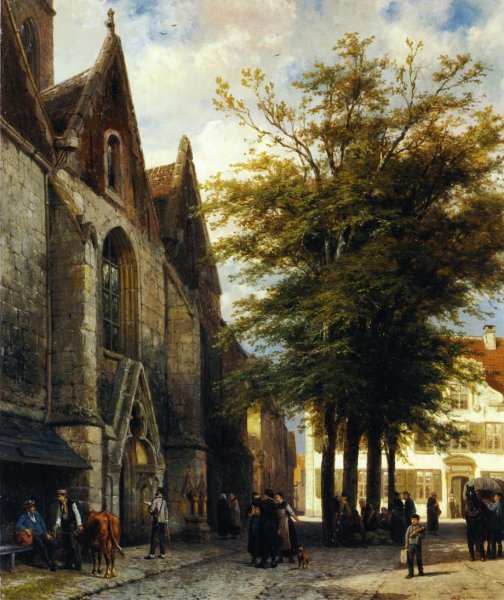 Main Product Photo of St. Joseph's Church in Hamelen Painting by Cornelis Springer