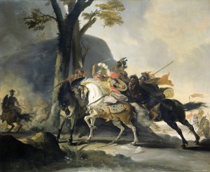 Alexander the Great at the Battle of the Granicus against the Persians by Cornelis Troost Oil Painting