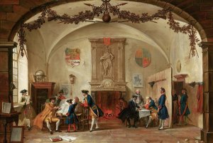 Guardroom Scene by Cornelis Troost Oil Painting