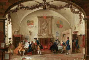 Guardroom Scene Oil painting by Cornelis Troost