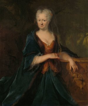 Portrait of Louise Christina Trip, wife of Gerrit Sichterman by Cornelis Troost Oil Painting