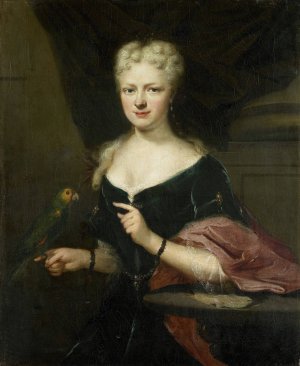 Portrait of Maria Magdalena Stavenisse, Wife of Jacob de Witte of Elkerzee, Councilor of Zierikzee by Cornelis Troost Oil Painting
