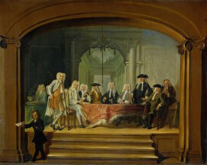 Regents of the Aalmoezeniersweeshuis Orphanage in Amsterdam, 1729 by Cornelis Troost Oil Painting