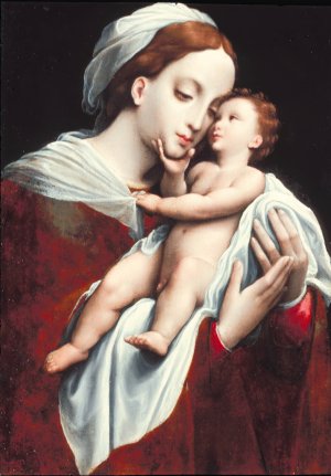 Madonna and Child by Cornelis Van Cleve Oil Painting