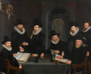 De Regenten van de Gasthuizen by Cornelis Van Der Voort Oil Painting