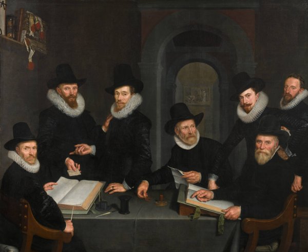 Main Product Photo of De Regenten van de Gasthuizen  Painting by Cornelis Van Der Voort
