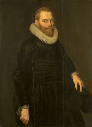 Portrait of Dirck Hasselaer by Cornelis Van Der Voort Oil Painting