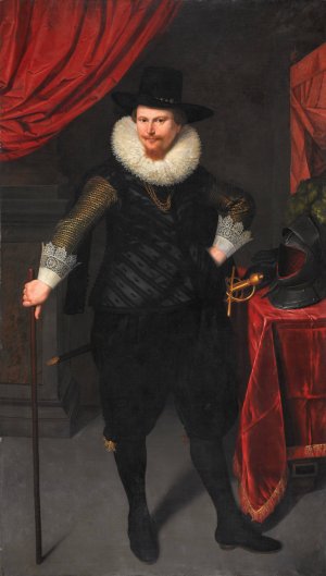 Portrait of Laurens Reael by Cornelis Van Der Voort Oil Painting